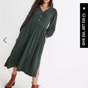 Lightspun Button-Front Midi Dress - Madewell - NWT - unworn